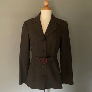BCBG Maxazria Belted Blazer Fitted